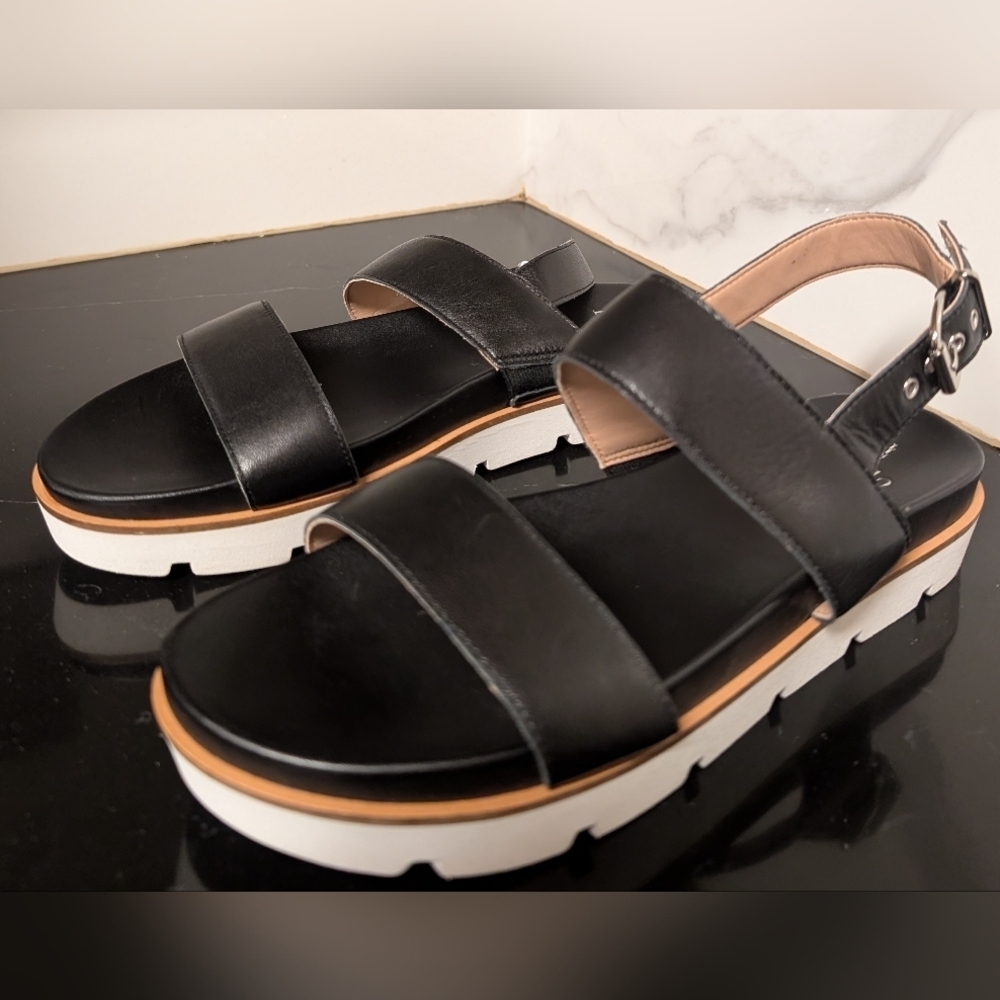 Linea Paolo Black Strap Open-Toe Sandals Size 8M NWT MSRP $89.95 - Picture 4 of 7